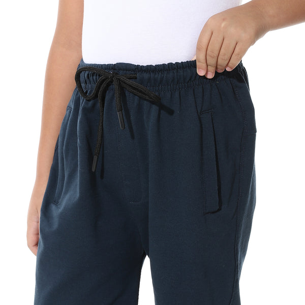 Elastic_Waist_Cotton_Solid_Short_-_Navy