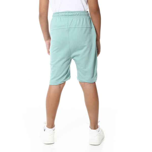 Solid_Elastic_waist_Cotton_Short_-_Mint_Green