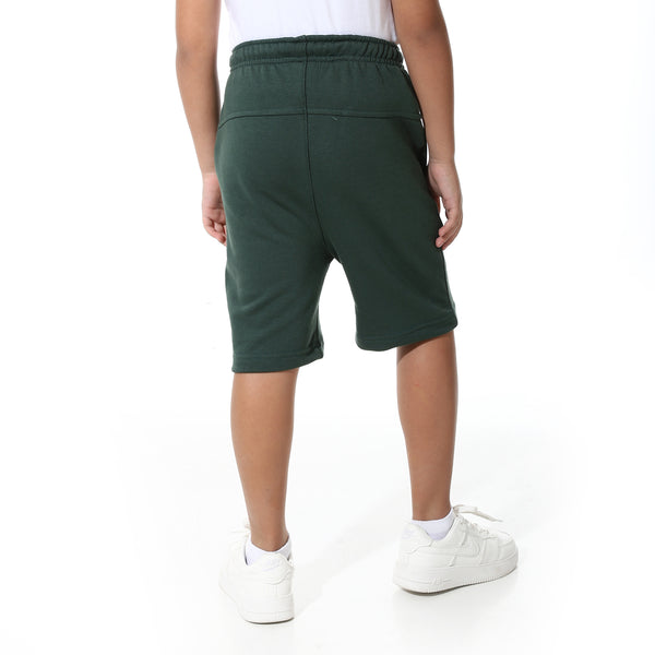 Plain_Elastic_waist_Cotton_Short_-_Dark_Green