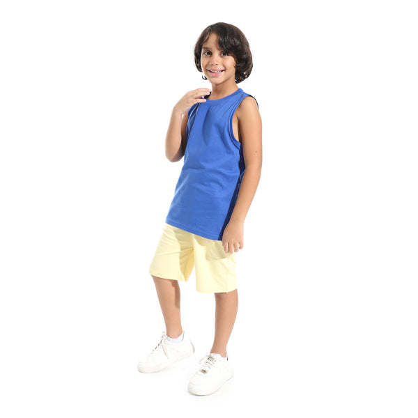 Plain_Cotton_Drawstring_Short_-_Yellow