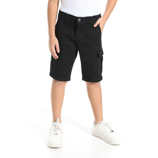 Black_Buttons_&_Zipper_Closure_Short_Black