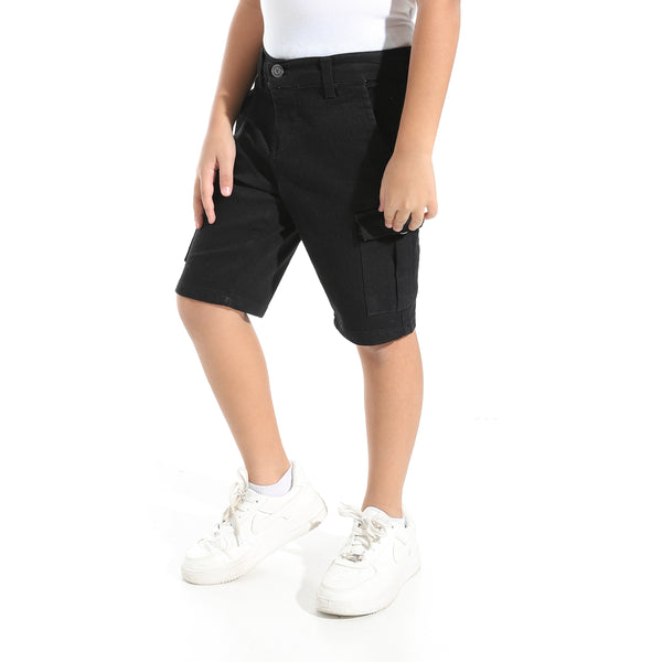 Black_Buttons_&_Zipper_Closure_Short_Black