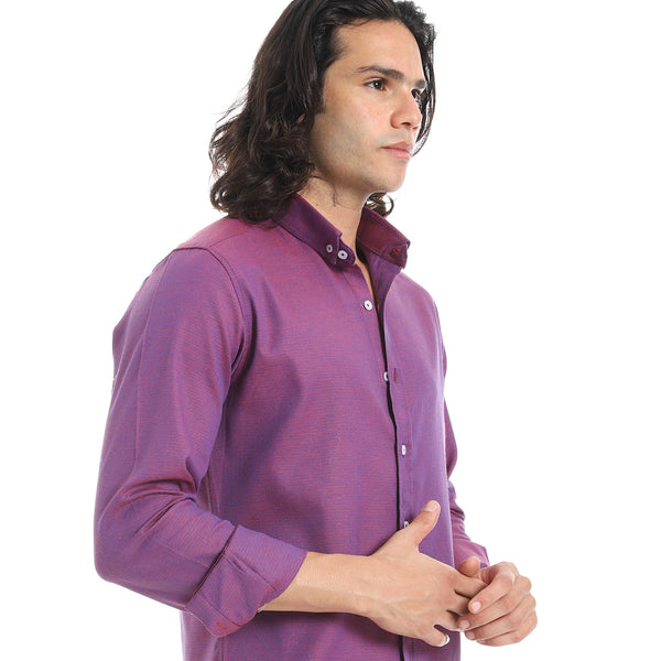 Iridescence_Effect_Turn_Down_Collar_Shirt-Purple