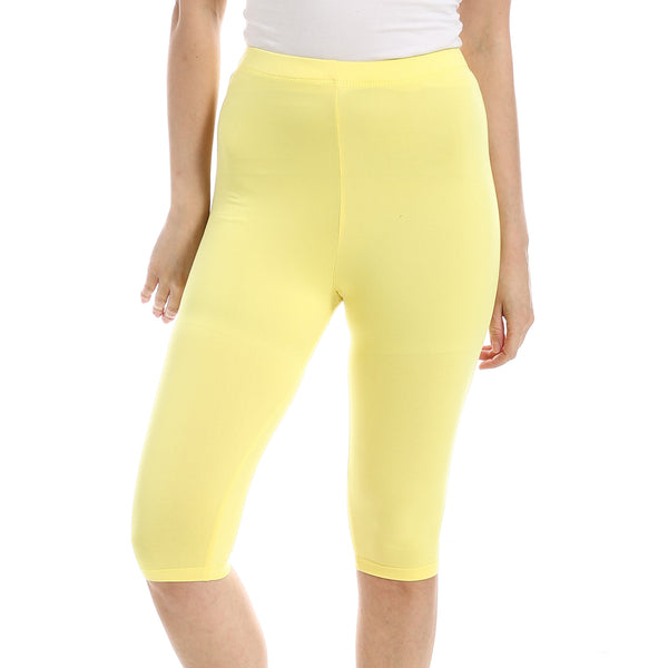 Slim_Fit_Lycra_Capri_Leggings_-_Yellow