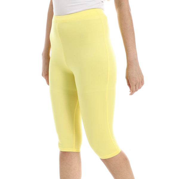 Slim_Fit_Lycra_Capri_Leggings_-_Yellow