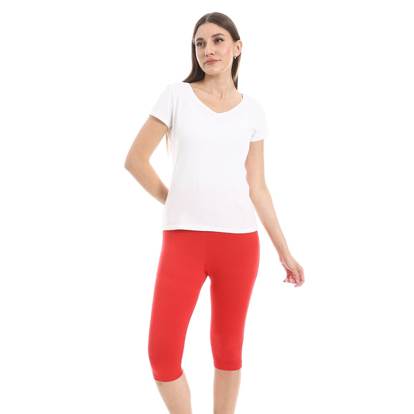 Slim_Fit_Lycra_Capri_Leggings_-_Red