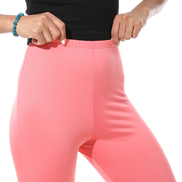 Elastic_Waist_Plain_Pantcourt-Rose