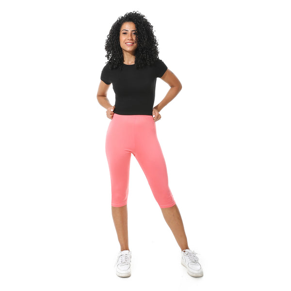 Elastic_Waist_Plain_Pantcourt-Rose