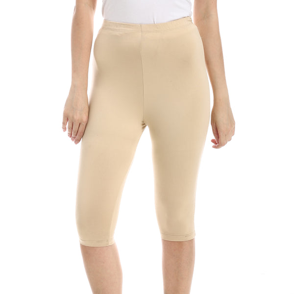 Slim_Fit_Lycra_Capri_Leggings_-_Beige