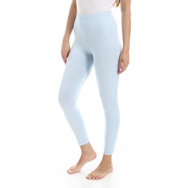 Light_Blue_Elastic_Waist_Plain_Leggings