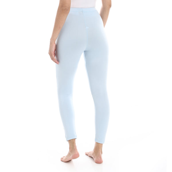 Light_Blue_Elastic_Waist_Plain_Leggings