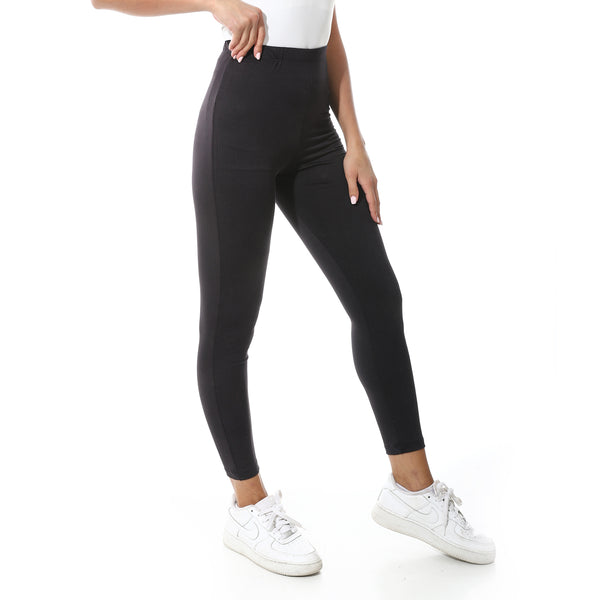 Elastic_Waist_Plain_Leggings-black