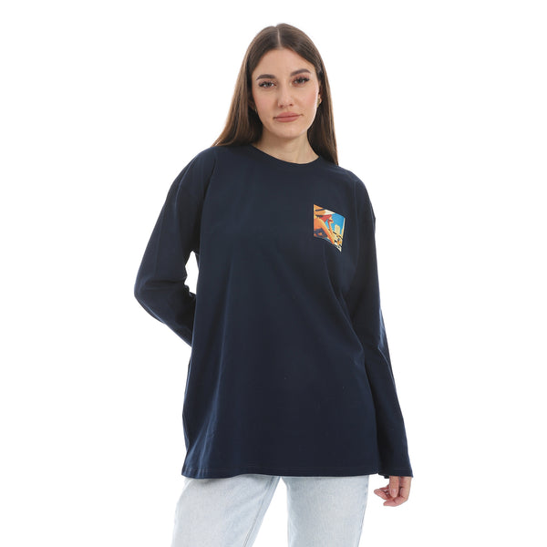 Navy_Blue_Long_Sleeves_Oversized_Printed_T-Shirt