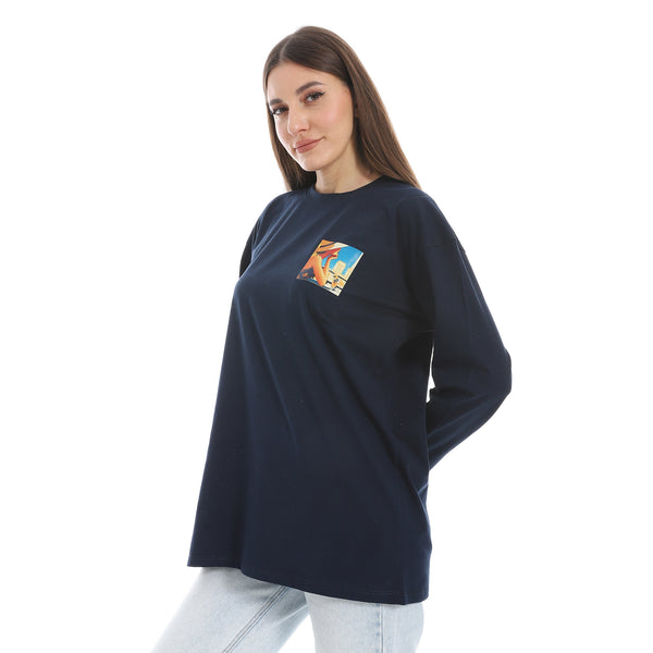 Navy_Blue_Long_Sleeves_Oversized_Printed_T-Shirt