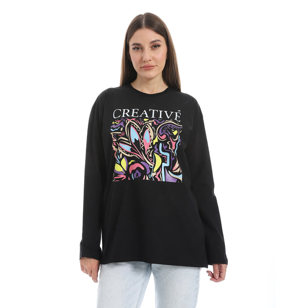 Black_Long_Sleeves_Oversized_Printed_T-Shirt
