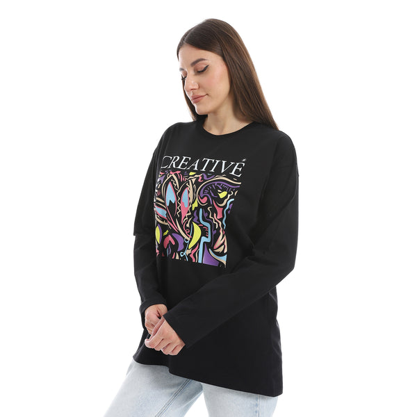 Black_Long_Sleeves_Oversized_Printed_T-Shirt