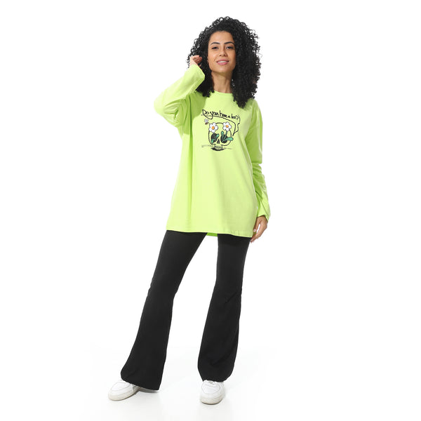 Printed_Cotton_With_Long_Sleeves_Lime_Green_T-Shirt