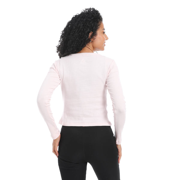 Long_Sleeves_Ribbed_Top-Dark_Rose