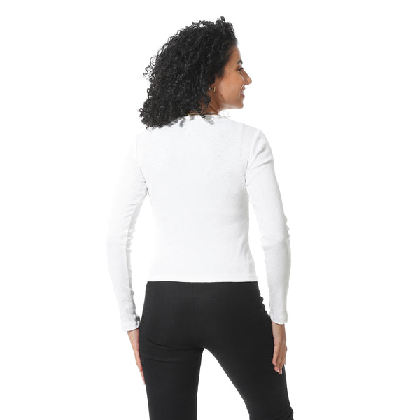 Round_Collar_With_Long_Sleeves_Basic_Off_White_T-Shirt