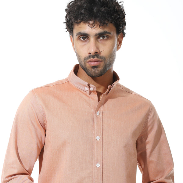 Self_Pattern_Classic_Neck_Shirt_-_Orange