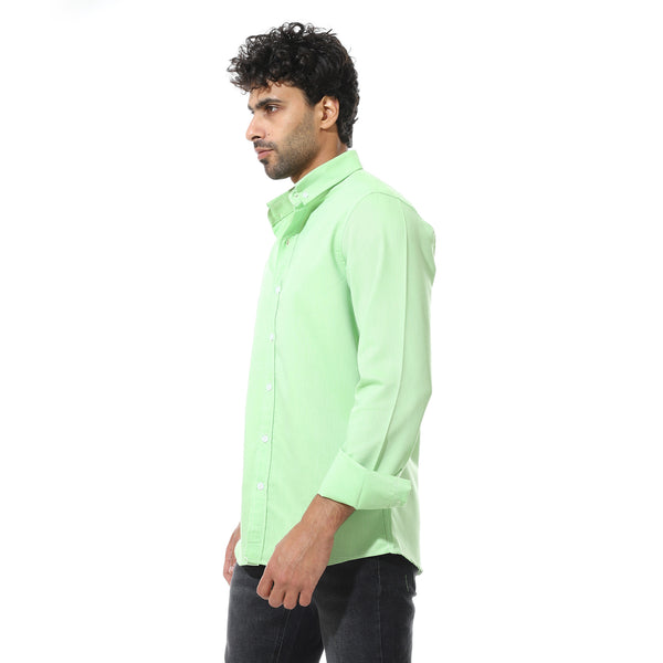 Self_Pattern_Classic_Neck_Shirt_-_Lemon_Green