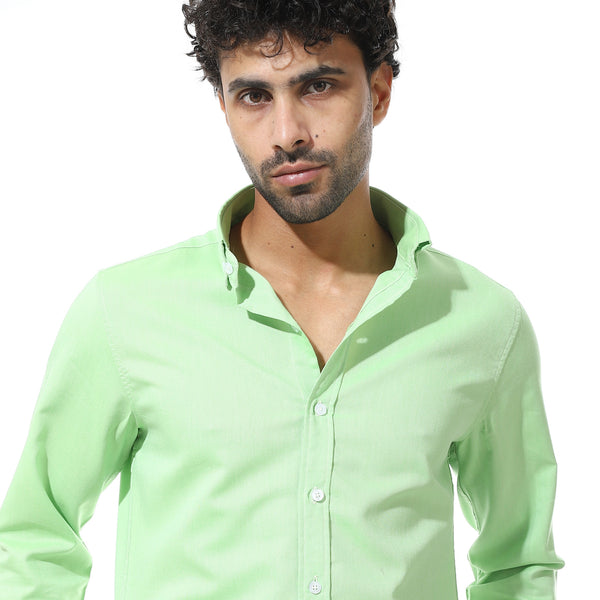 Self_Pattern_Classic_Neck_Shirt_-_Lemon_Green