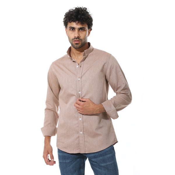 Self_Pattern_Classic_Neck_Shirt_-_Beige