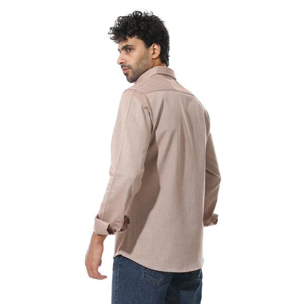 Self_Pattern_Classic_Neck_Shirt_-_Beige
