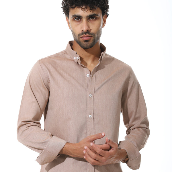 Self_Pattern_Classic_Neck_Shirt_-_Beige