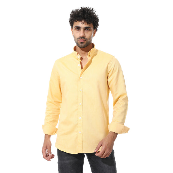 Self_Pattern_Classic_Neck_Shirt_-_Yellow
