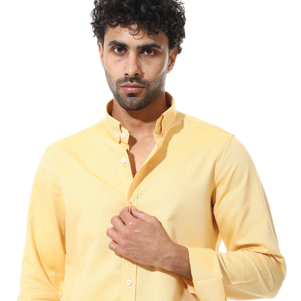 Self_Pattern_Classic_Neck_Shirt_-_Yellow
