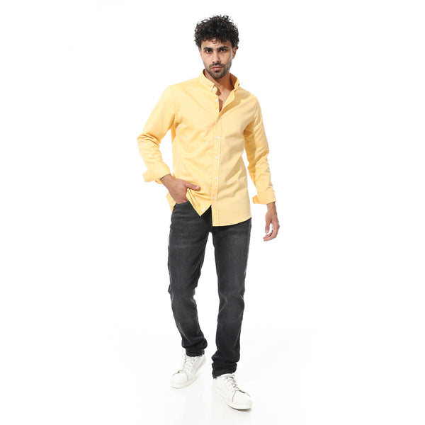 Self_Pattern_Classic_Neck_Shirt_-_Yellow