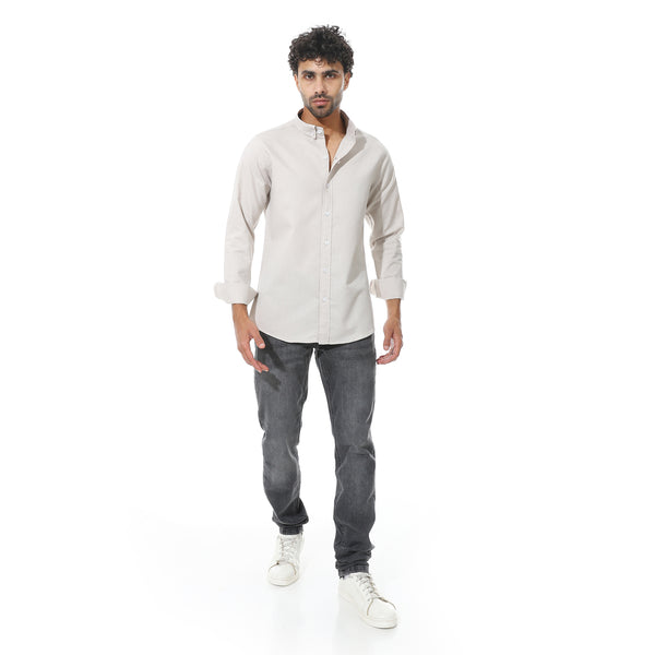 Self_Pattern_Classic_Neck_Shirt_-_Light_Grey