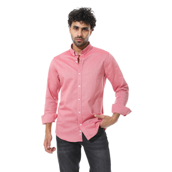 Self_Pattern_Classic_Neck_Shirt_-_Red