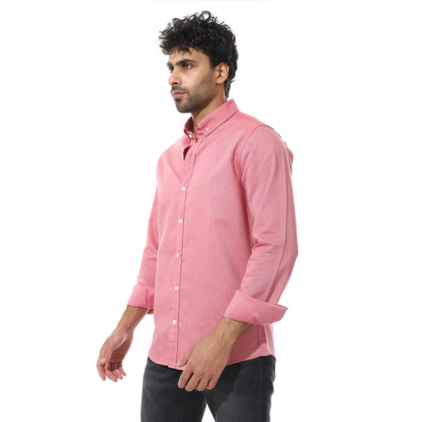 Self_Pattern_Classic_Neck_Shirt_-_Red