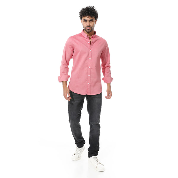 Self_Pattern_Classic_Neck_Shirt_-_Red