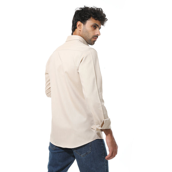 Self_Pattern_Classic_Neck_Shirt_-_Light_Beige