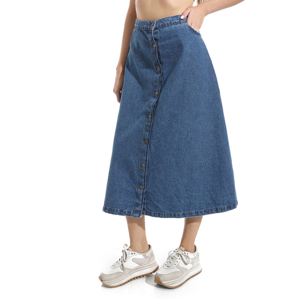 Blue_Maxi_Flare_Button_Closure_Denim_Skirt_-_Blue