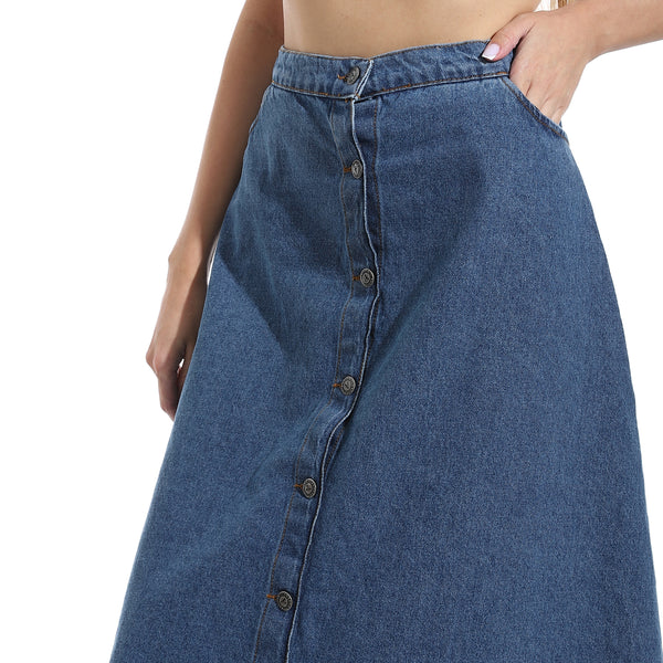 Blue_Maxi_Flare_Button_Closure_Denim_Skirt_-_Blue
