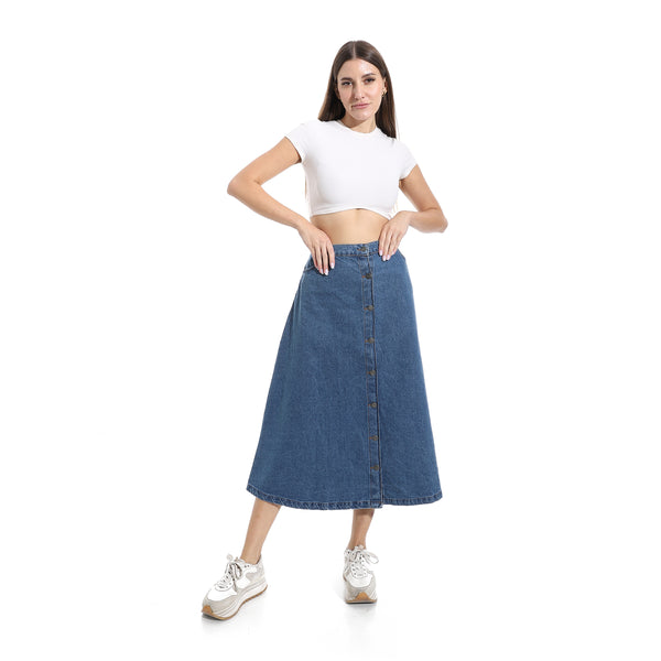 Blue_Maxi_Flare_Button_Closure_Denim_Skirt_-_Blue