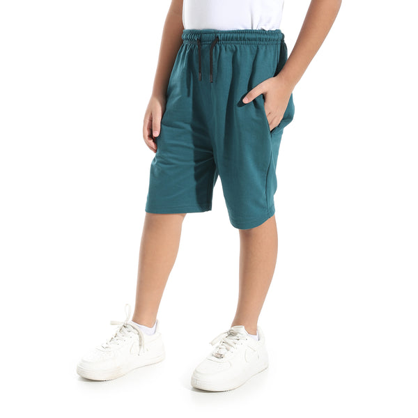 Knee_Length_Plain_Loose_Fit_Short_-_Dark_Green