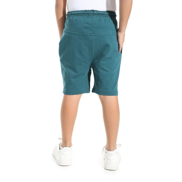 Knee_Length_Plain_Loose_Fit_Short_-_Dark_Green