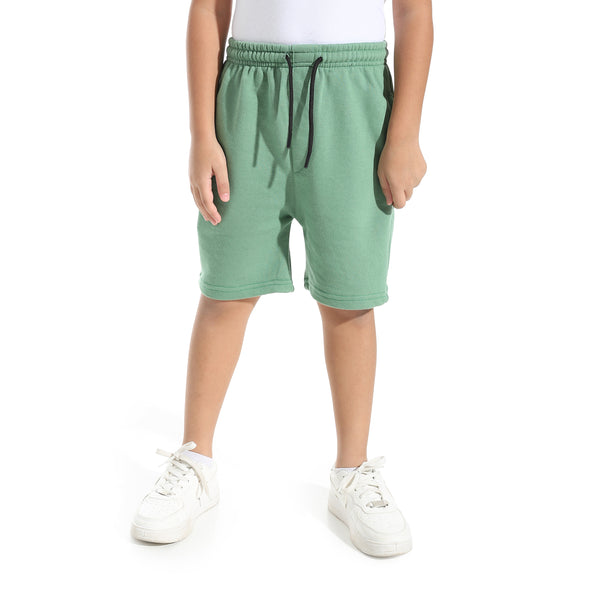 Knee_Length_Plain_Loose_Fit_Short_-_Green
