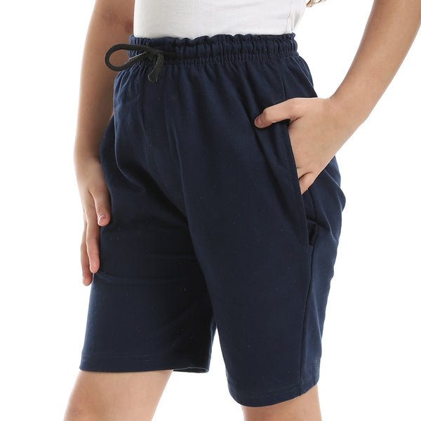 Elastic_Waist_With_Drawstrings_Shorts_-_Navy_Blue