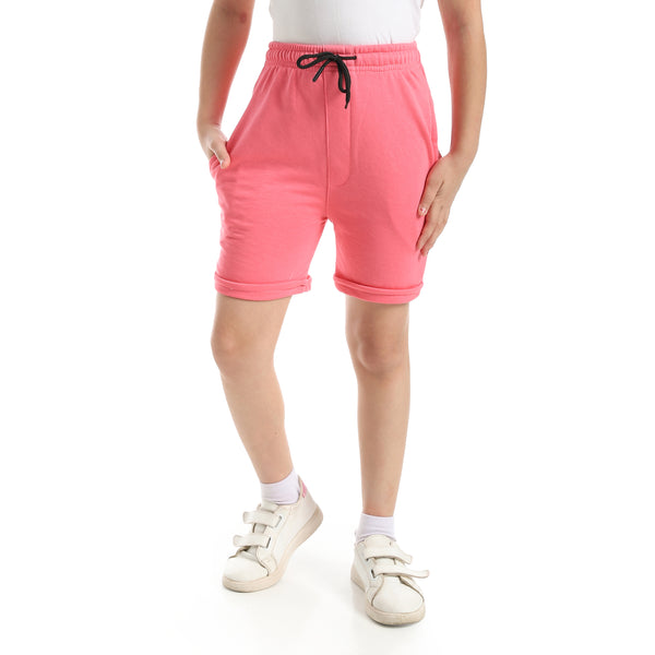 Pink_Short_With_Elastic_Waist_And_Drawstrings-Pink