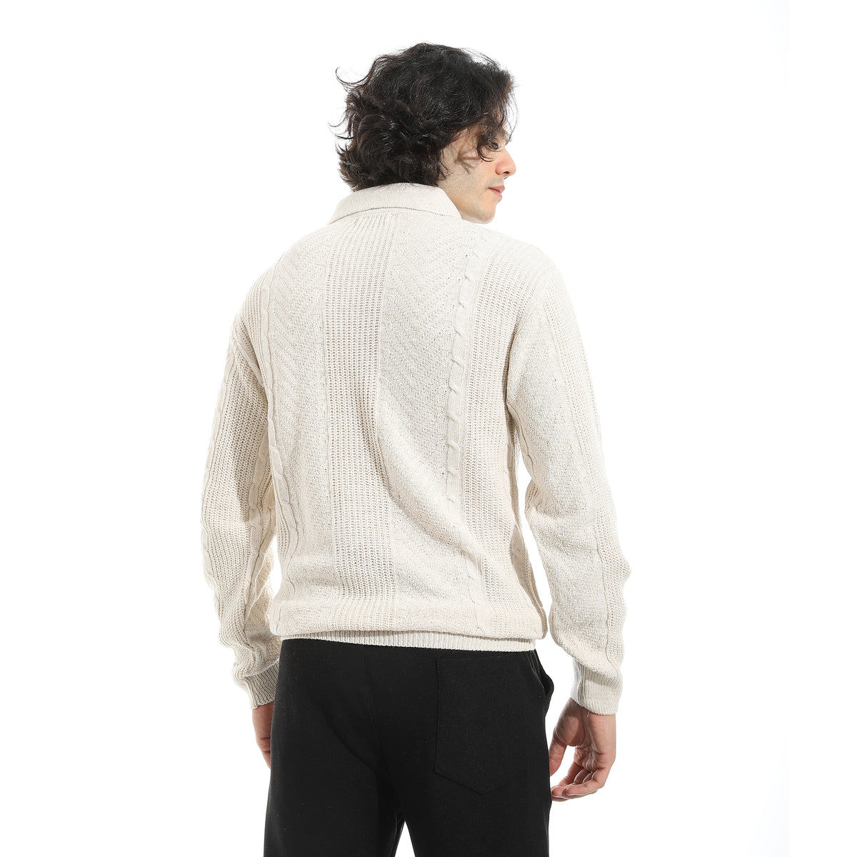 Turned_Down_Plain_Self_Pattern_Sweater_-_Beige