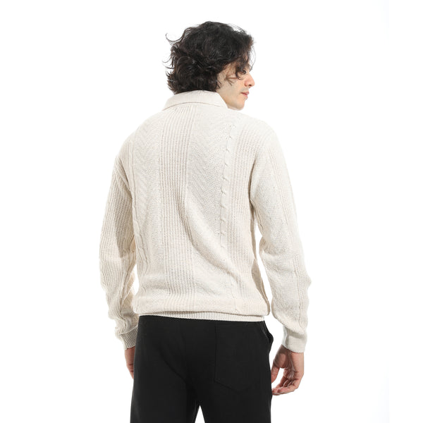 Turned_Down_Plain_Self_Pattern_Sweater_-_Beige