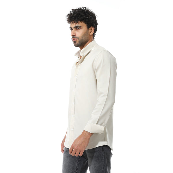 Full_Sleeves_Cotton_Plain_Shirt_-_Light_Beige