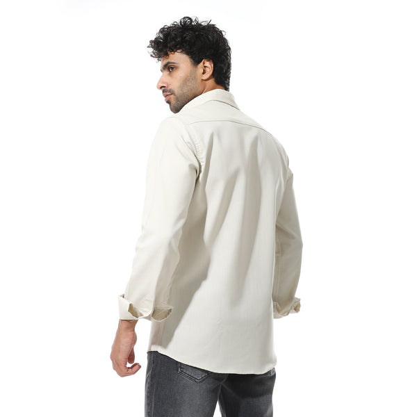 Full_Sleeves_Cotton_Plain_Shirt_-_Light_Beige