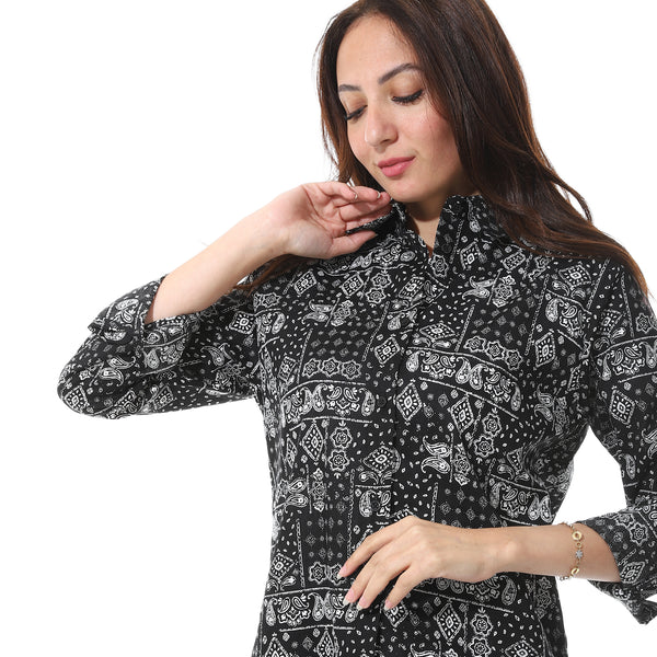 Long_Sleeves_Regular_FIt_Shirt_-_Black_&_White